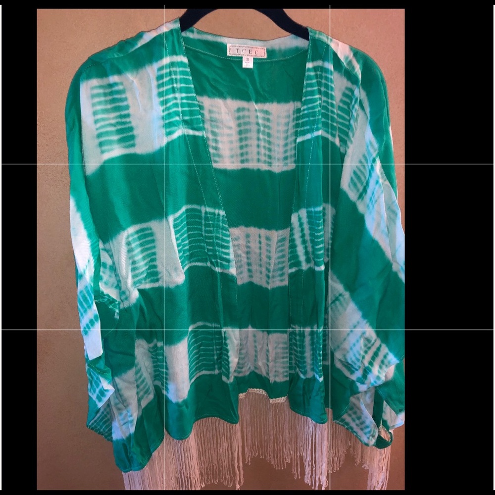 BoHo tie dye open jacket/cover up